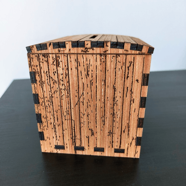 Tirelire cabane de plage en bois brut