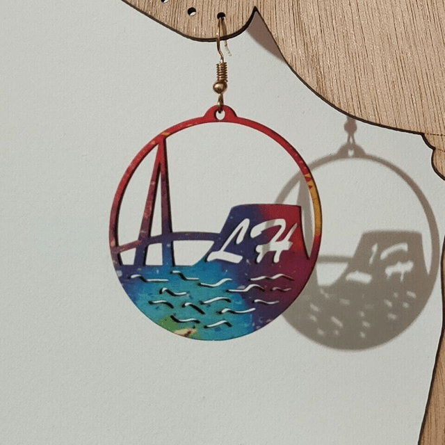 Boucles d'oreilles en bois