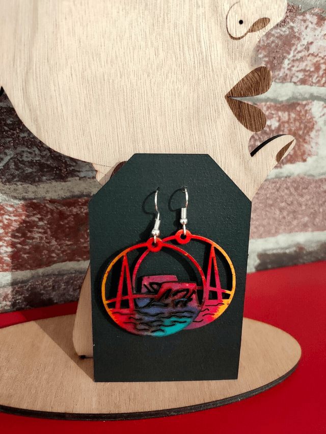 Boucles d'oreilles en bois