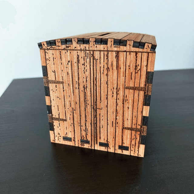 Tirelire cabane de plage en bois brut